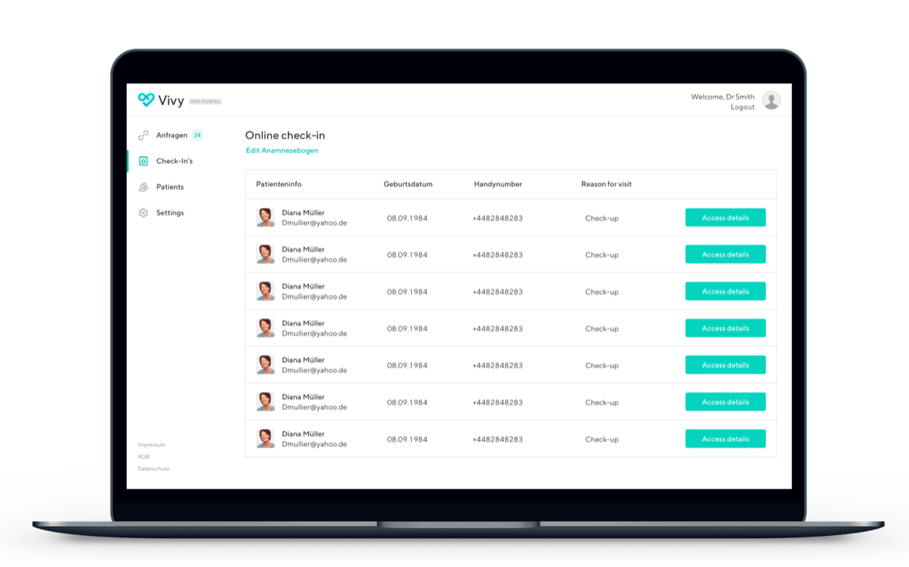 Doctor interface