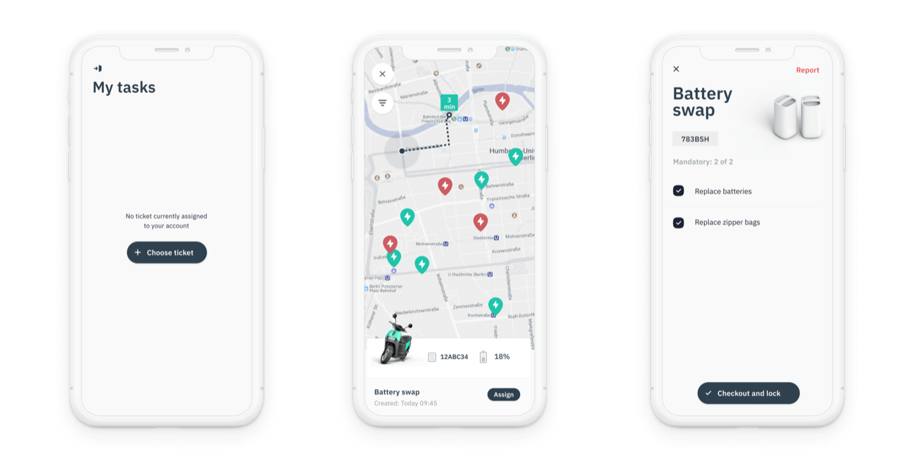 Field worker app assignment view