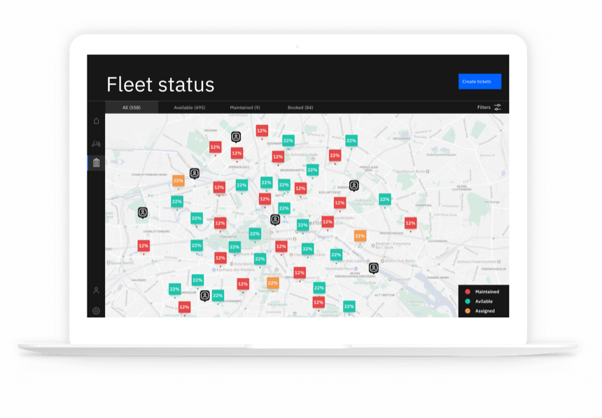 Scooter status view